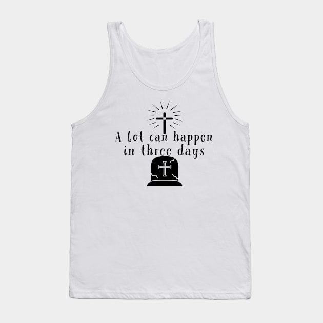 He Is Risen Cool Inspirational Easter Christian Tank Top by Happy - Design